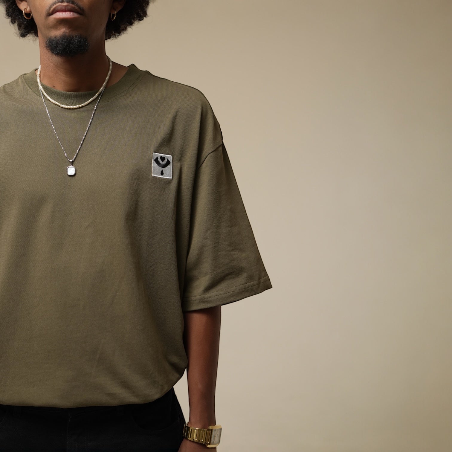 T-SHIRT A&H | Big Heart Kaki