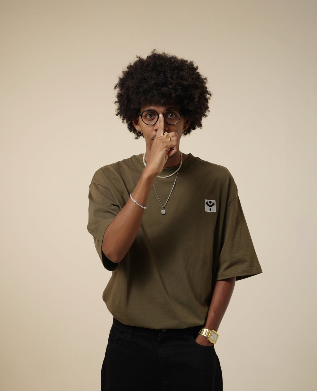 T-SHIRT A&H | Big Heart Kaki